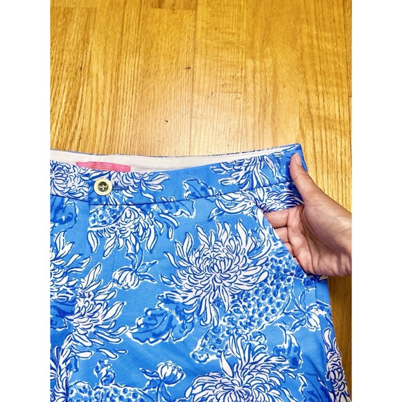 Lilly Pulitzer Women's Buttercup Knit Short 5” Boca Blue Croc & Lock It Size 14 - Picture 7 of 13